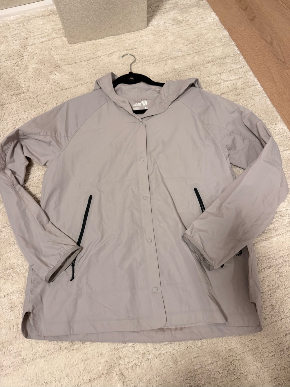 Mountain Hardwear Women's Hooded Shell Jacket - Light Gray